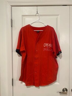 Vintage Chicago Bulls Baseball Jersey (100% Cotton)